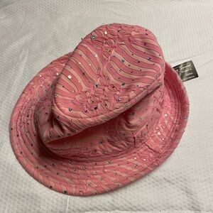 Pink Women's Hat with Sequin Details